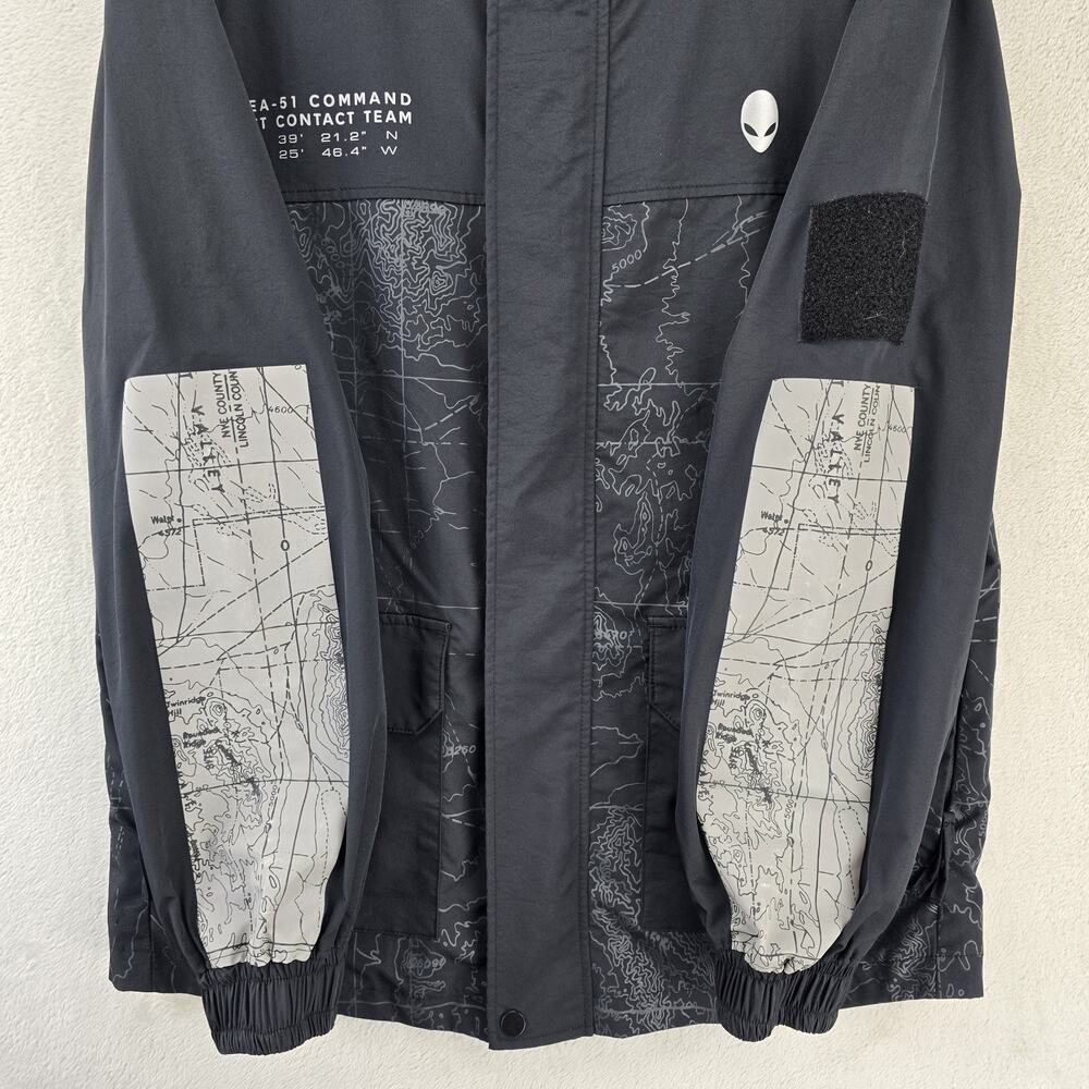 Alienware Windbreaker Jacket Mens Small Black Area 51 Contact Team Gaming AOP - Picture 3 of 11